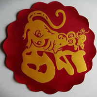 流行元素祈福鼠相大福字車掛民族特色家居裝飾祈福畫