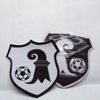 不褪色針織織章滌綸絲阻燃材料電腦繡花織嘜防偽個性化徽章